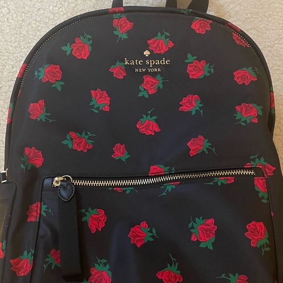 Kate Spade Medium Chelsea 🌹Rose Toss Nylon Dome Backpack 🎒 - Picture 7 of 12